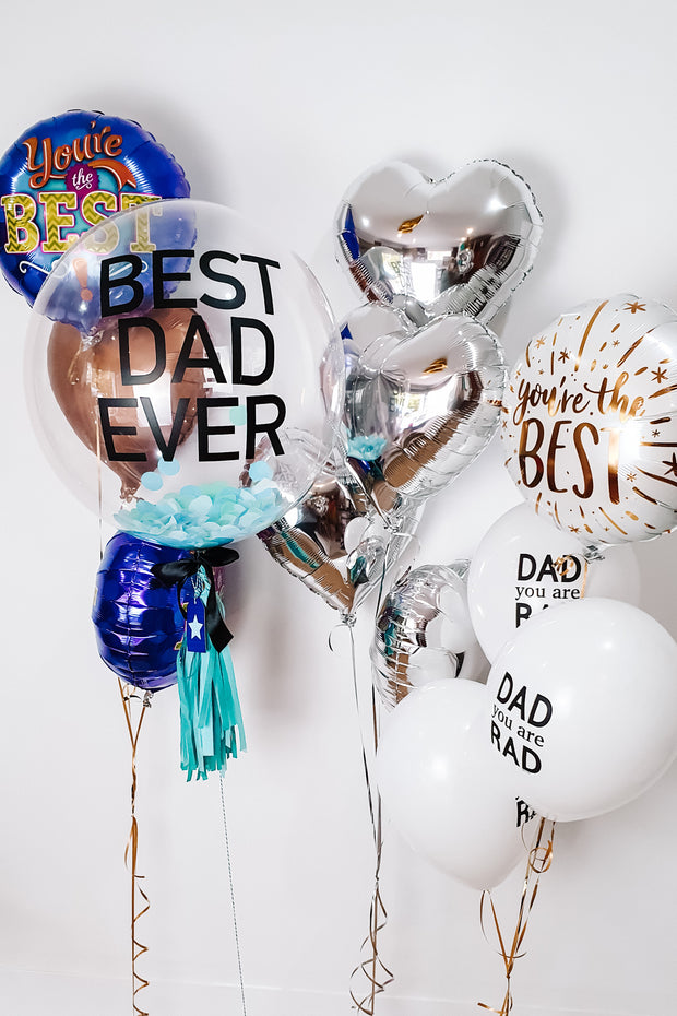 [INFLATED] Mini Father's Day Bouquet | White + Gold