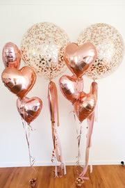 [INFLATED] Confetti Heart Balloon Bundle - Bang Bang Balloons