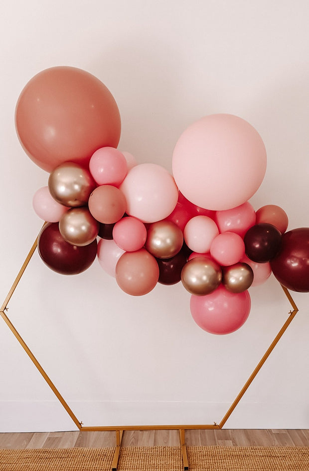 DIY Balloon Garland Kit - Rosie (pink, chrome gold, burgundy) - Bang Bang Balloons