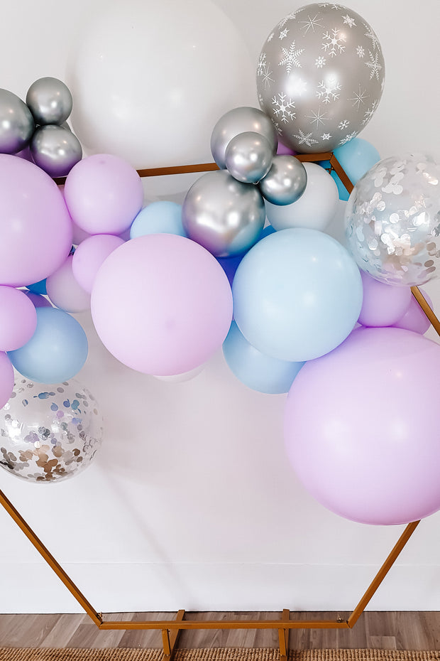 DIY Balloon Garland Kit - Elsa (pastel purple, blue, silver) - Bang Bang Balloons