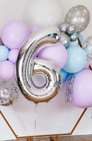 DIY Balloon Garland Kit - Elsa (pastel purple, blue, silver) - Bang Bang Balloons