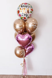 [INFLATED] Mini Mothers Day Bouquet | Gold - Bang Bang Balloons