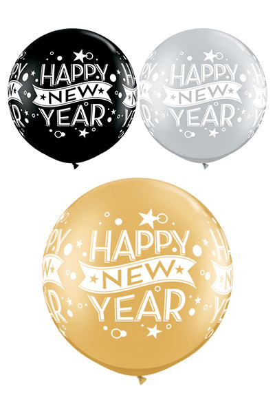 Giant Happy New Year Balloon - Bang Bang Balloons