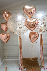 [INFLATED] Confetti Heart Balloon Bundle - Bang Bang Balloons