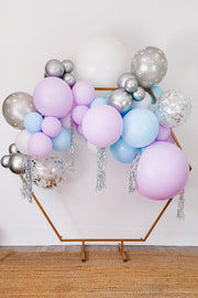 DIY Balloon Garland Kit - Elsa (pastel purple, blue, silver) - Bang Bang Balloons