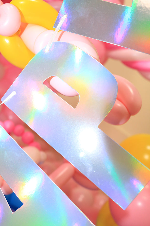 Happy Birthday Banner - Mixed Colours - Bang Bang Balloons