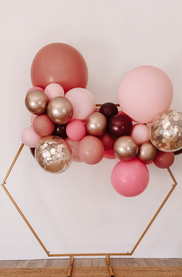 DIY Balloon Garland Kit - Rosie (pink, chrome gold, burgundy) - Bang Bang Balloons